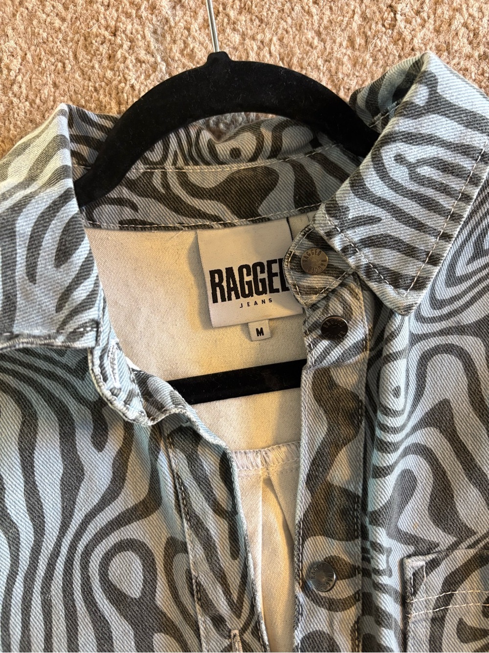 The Ragged Priest Blue Swirl Pattern Jacket - Picture 3 of 5